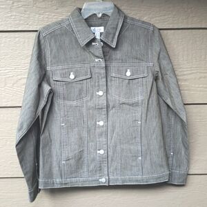 Denim & Co. Stretch Colored Denim Jean Jacket  XS